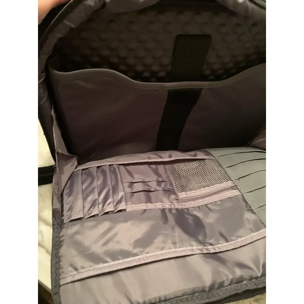 Dell Computer 3 Layer Laptop Bag Black Canvas Messenger Briefcase Shoulder Bag